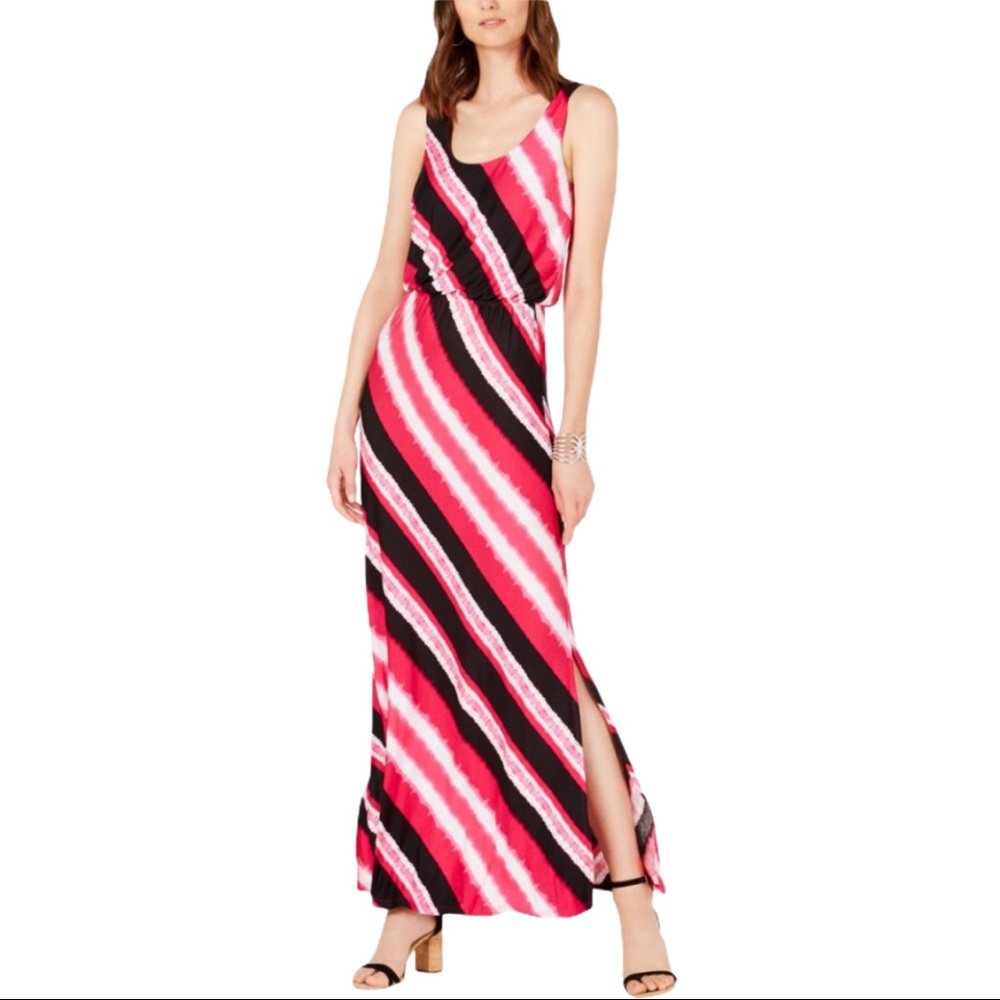 NWT Size S INC Tie Dye Blouson Maxi Dress